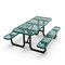 Flash Furniture Mantilla Rectangle Picnic Table, Green, Expanded Metal Mesh Top, Black Frame, 72-1/4 in L SLF-EML-72-GN-GG - alternate 4
